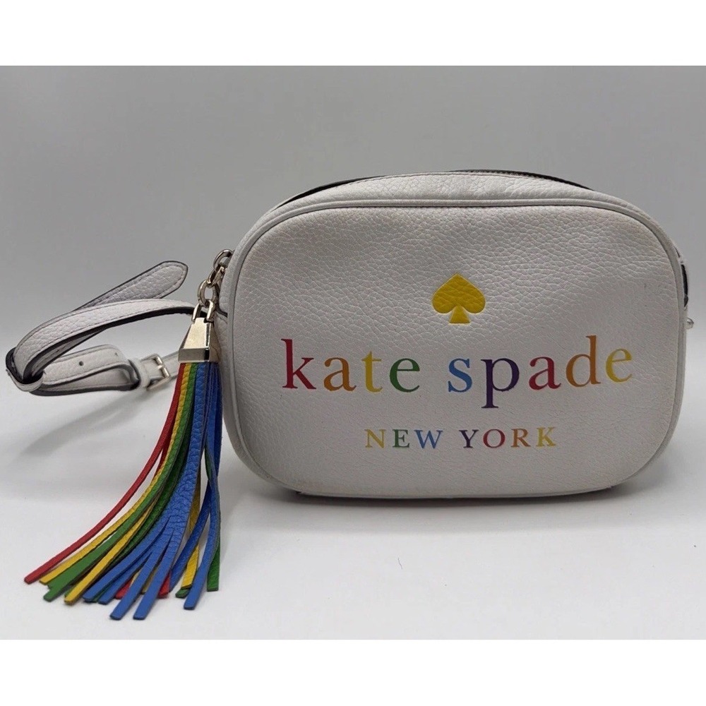 Kate Spade New York Kourtney Limited Edition Rainbow Logo & Tassel Crossbody Bag